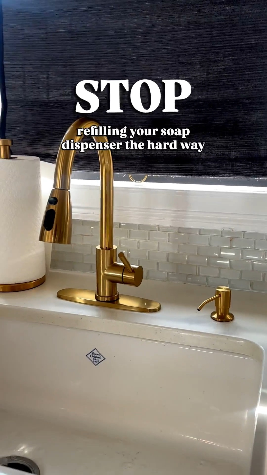 If you have an in-counter soap dispenser, this is your sign

I used to refill it from the top (messy, annoying, always dripping) until I learned you can refill it from below with a simple tube + refill jug under the sink.

No spills. No wiping. No frustration.

#LTKHome