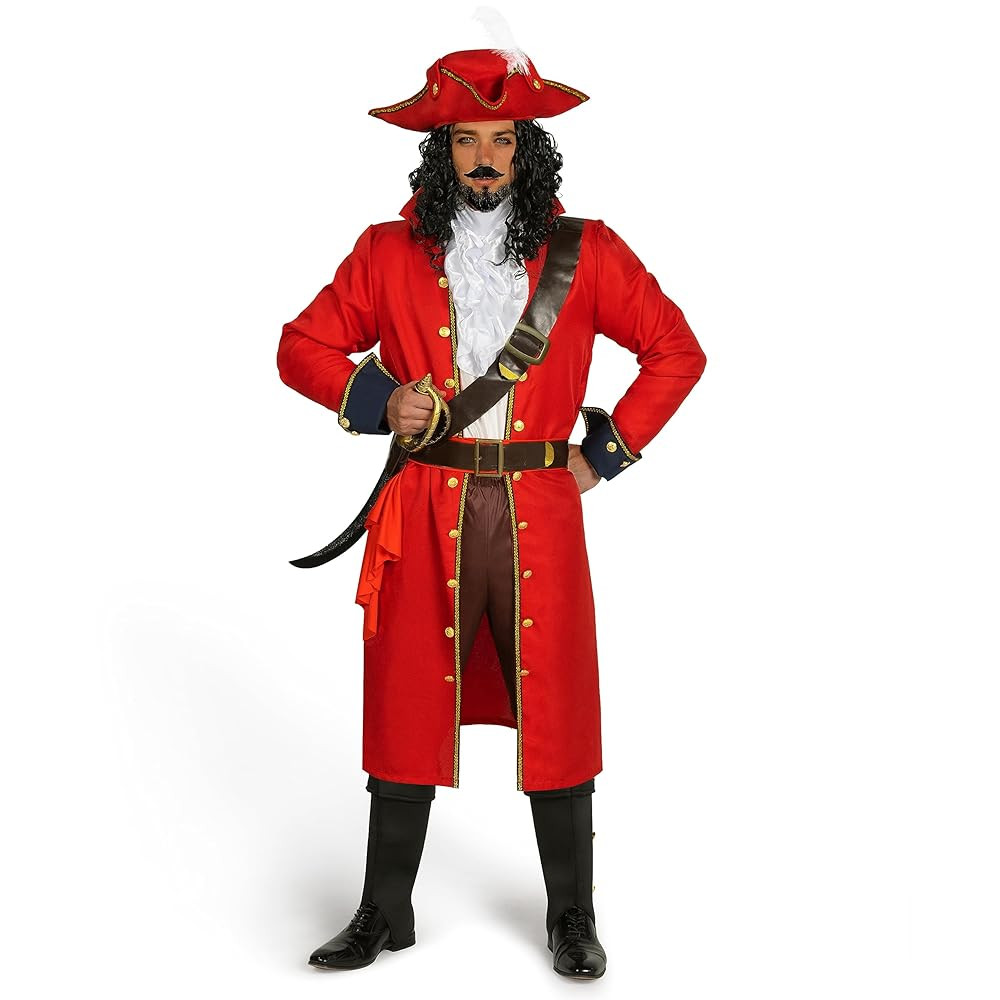 Spooktacular Creations Mens Pirate Captain Costume Set, Red Deluxe Captain Outfit for Adult Hallo... | Amazon (US)