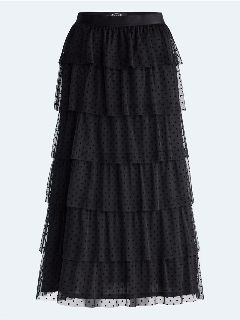 Scoop Women's Swiss Dot Maxi Skirt, Sizes XS-XXL | Walmart (US)