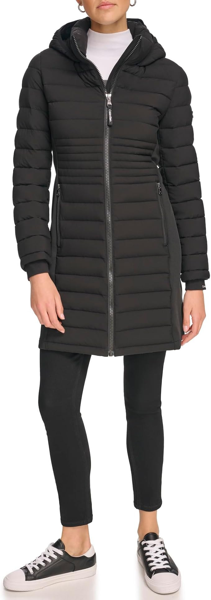 Calvin Klein Women's Long Light-weight Puffer Jacket | Amazon (US)