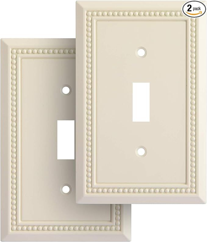 Sunken Pearls Decorative Wall Plate Switch Plate Outlet Cover, Durable Solid Zinc Alloy (Single T... | Amazon (US)