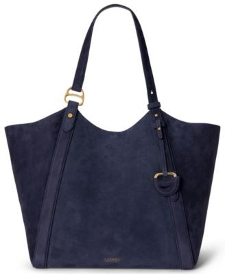 Lauren Ralph Lauren Tasha Extra-Large Tote Handbag - Lauren Navy | Macy's