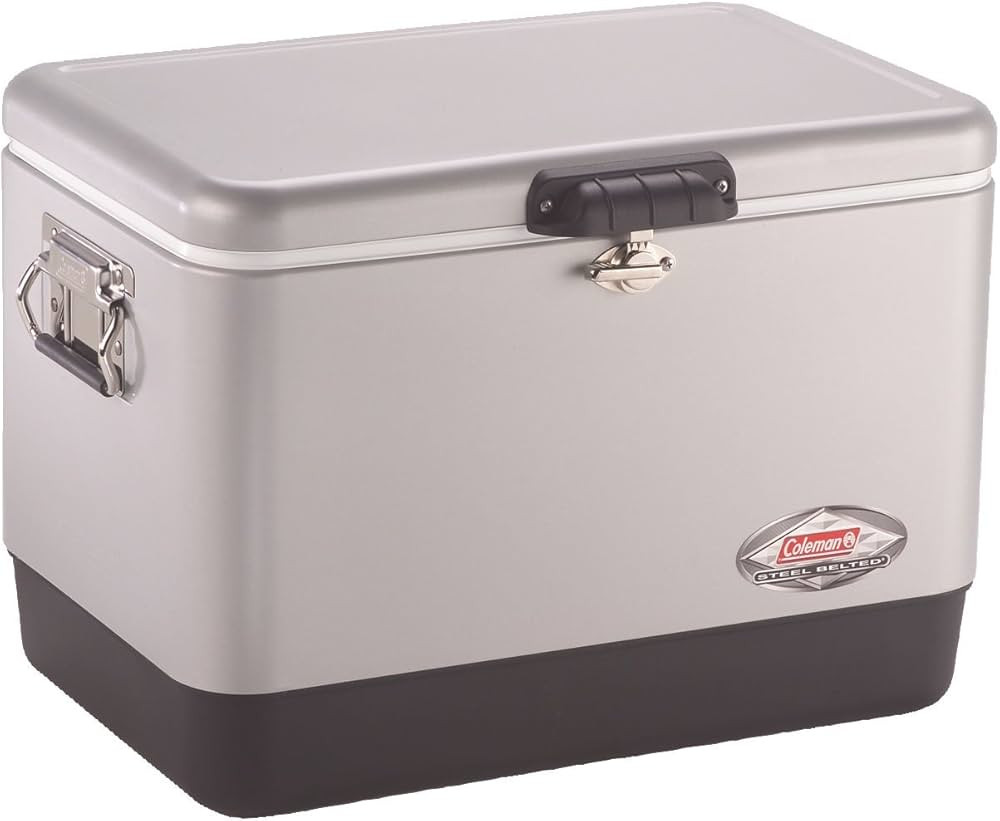 Coleman Steel-Belted Cooler Keeps Ice Up to 4 Days | 54-Quart Cooler for Camping, BBQs, Tailgatin... | Amazon (US)