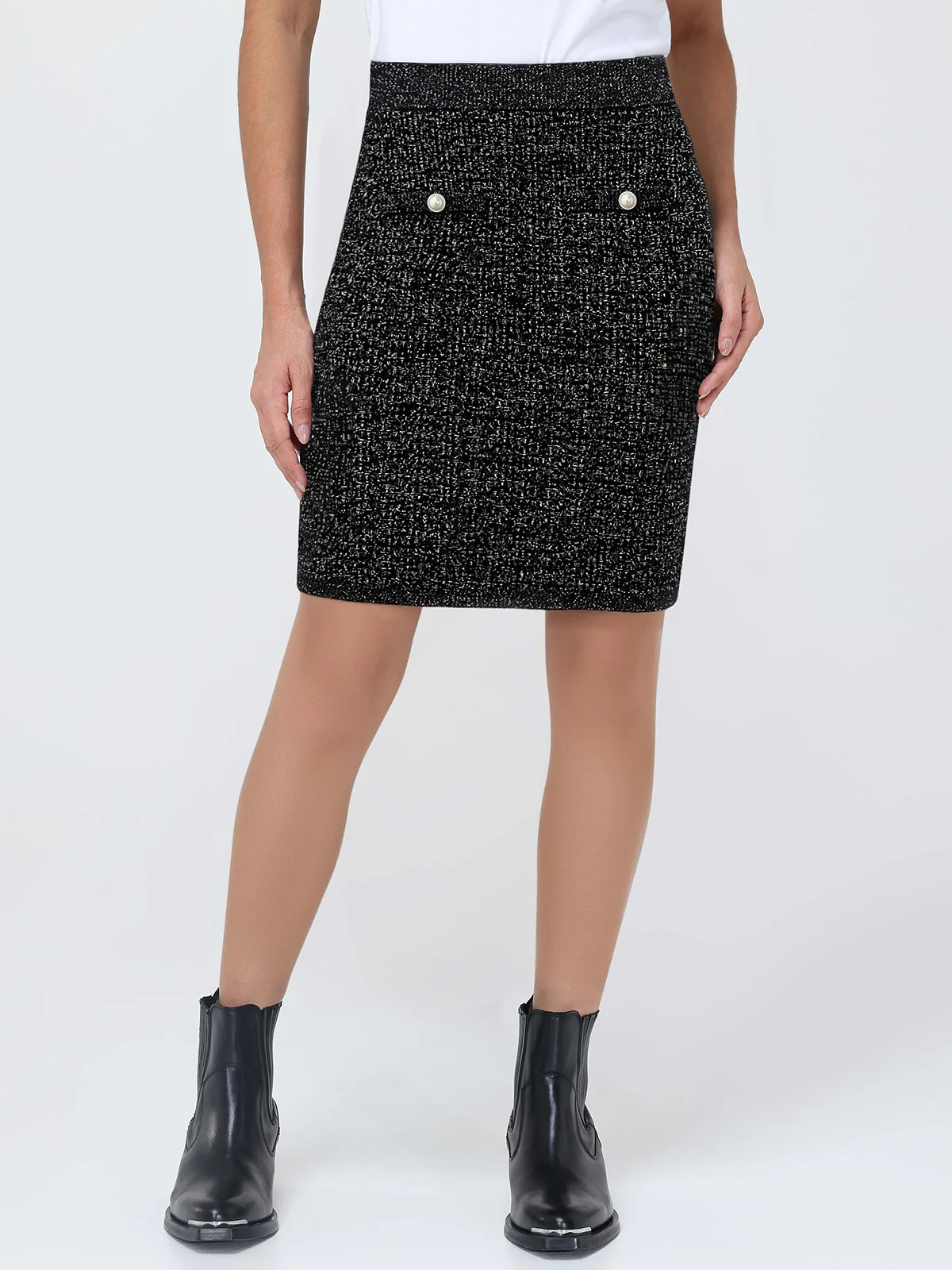 89th & Madison Button Tweed Mini Skirt | 89th + Madison