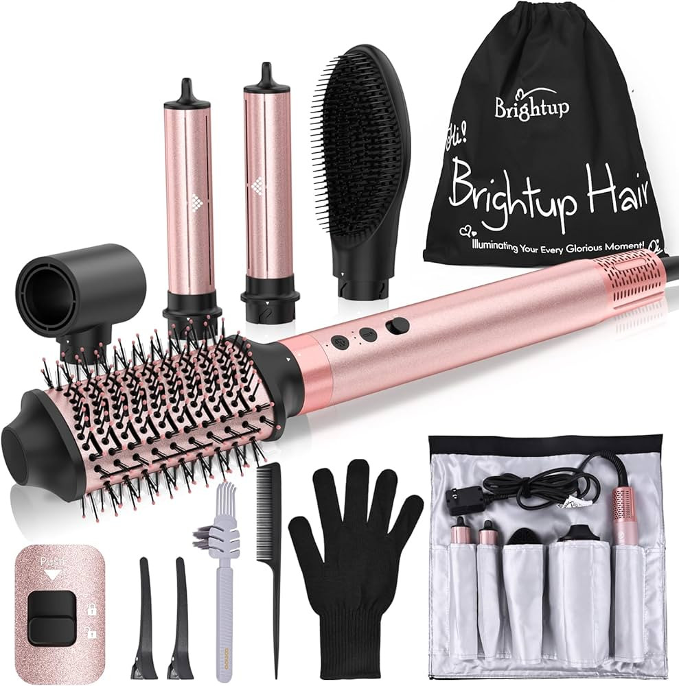 Brightup Upgraded Professional Hot Air Styler – 1400W High-Speed Blow Dryer Brush with 120,000 ... | Amazon (US)