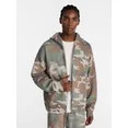 No Boundaries Boxy Oversized Fit Fleece Zip Hoodie Sweatshirt with Long Sleeves, Men's XS-4XLT | Walmart (US)