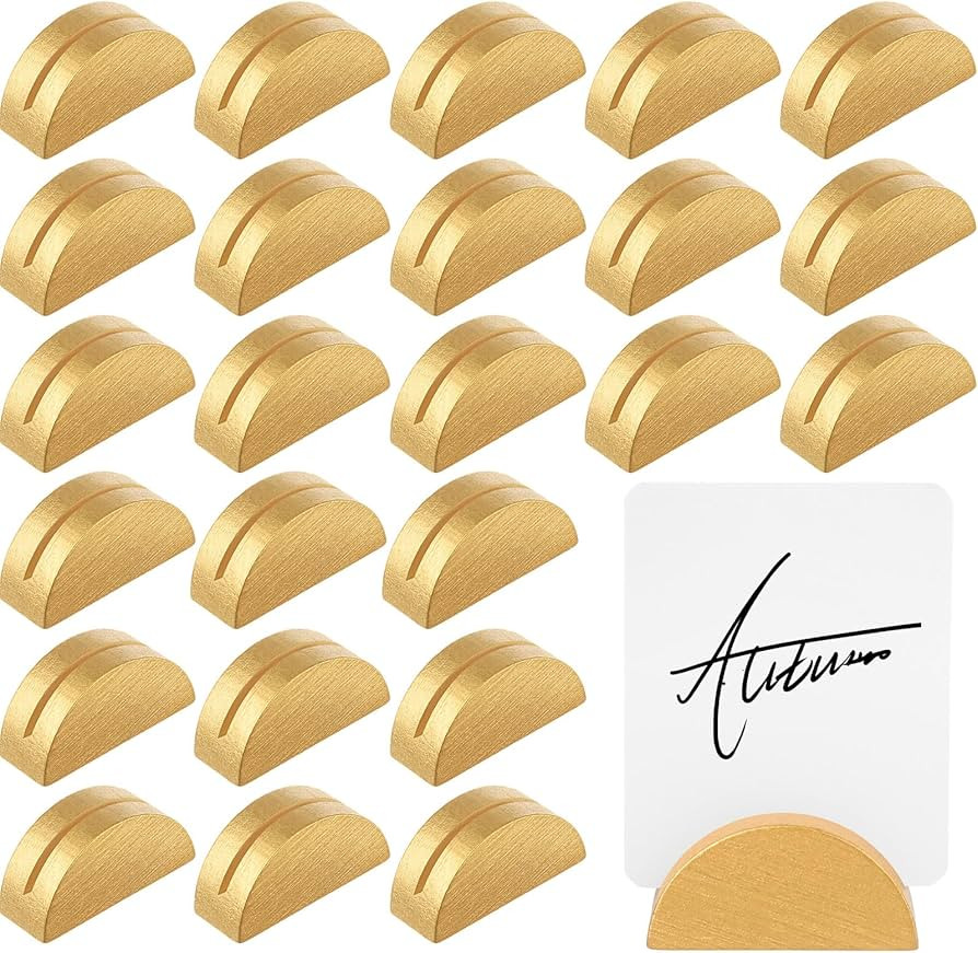 24 Pcs Gold Table Number Holders Place Card Wooden Indoor Lightweight Wedding Table Name Holder S... | Amazon (US)