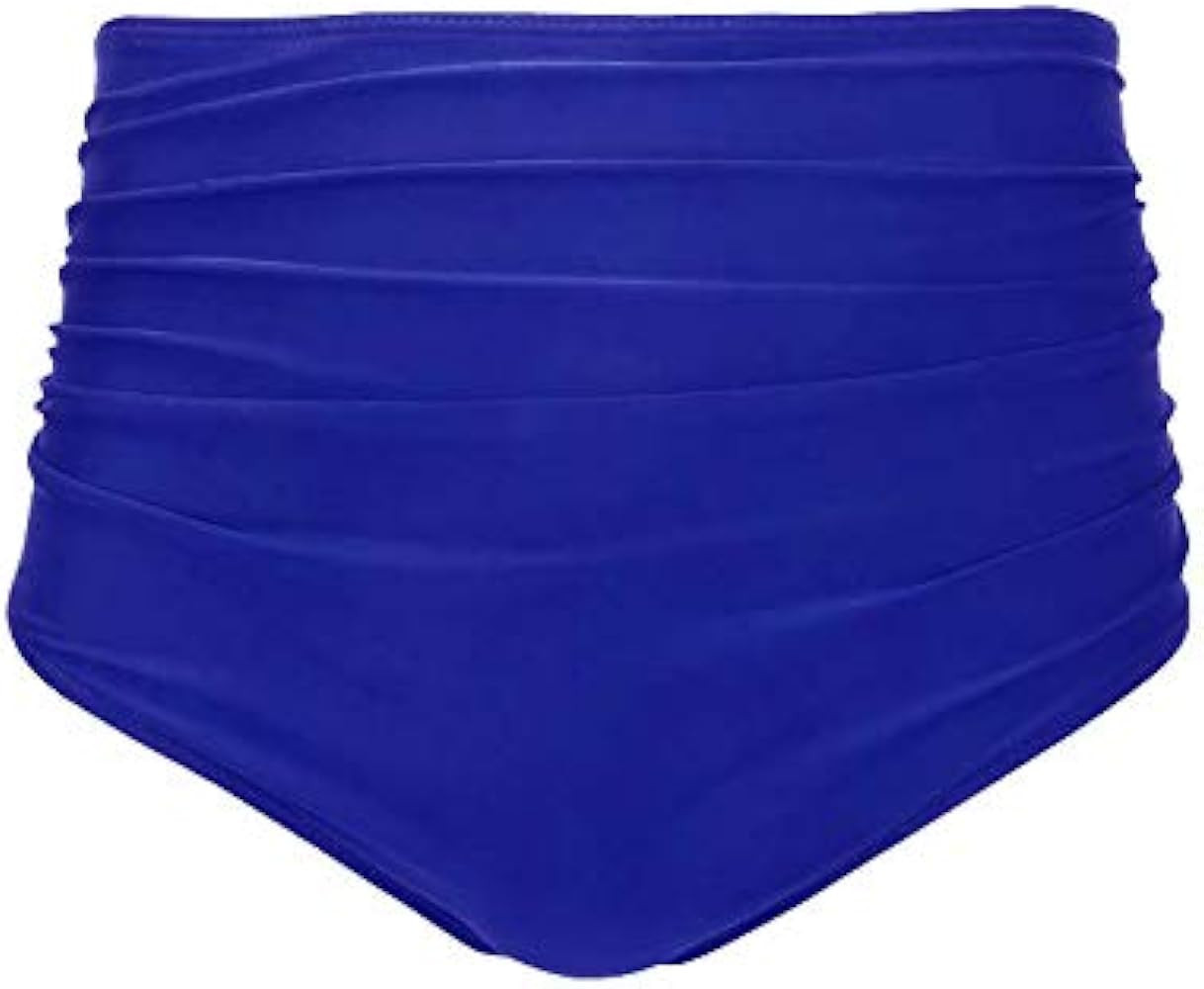 Tempt Me Women High Waisted Bikini Bottom Retro Ruched Swim Short Shirred Tankinis Brief | Amazon (US)