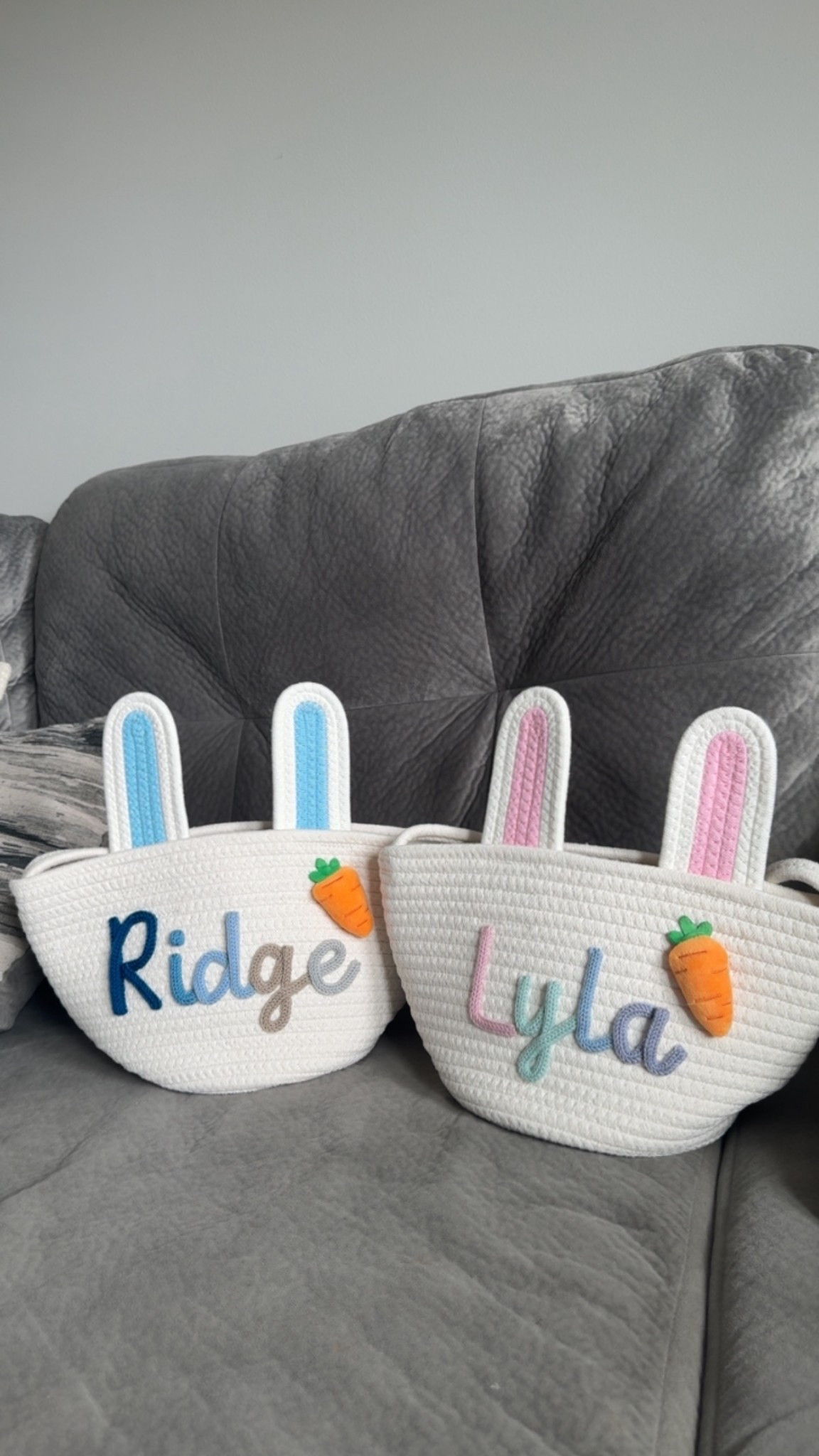 Personalized Easter baskets for my babies = core memory unlocked.

These are from Etsy and the quality is SO good — the little bunny ears + custom names just make it 🥹 Perfect for egg hunts, gifting, and using year after year.

#LTKKids #LTKmomlife #LTKSeasonal