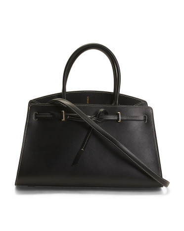 Made In Italy Leather Bianca Structured Tote | TJ Maxx