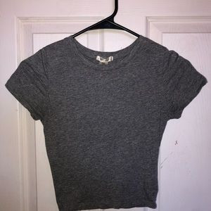 Bozzolo Grey Crewneck Crop Top | Poshmark