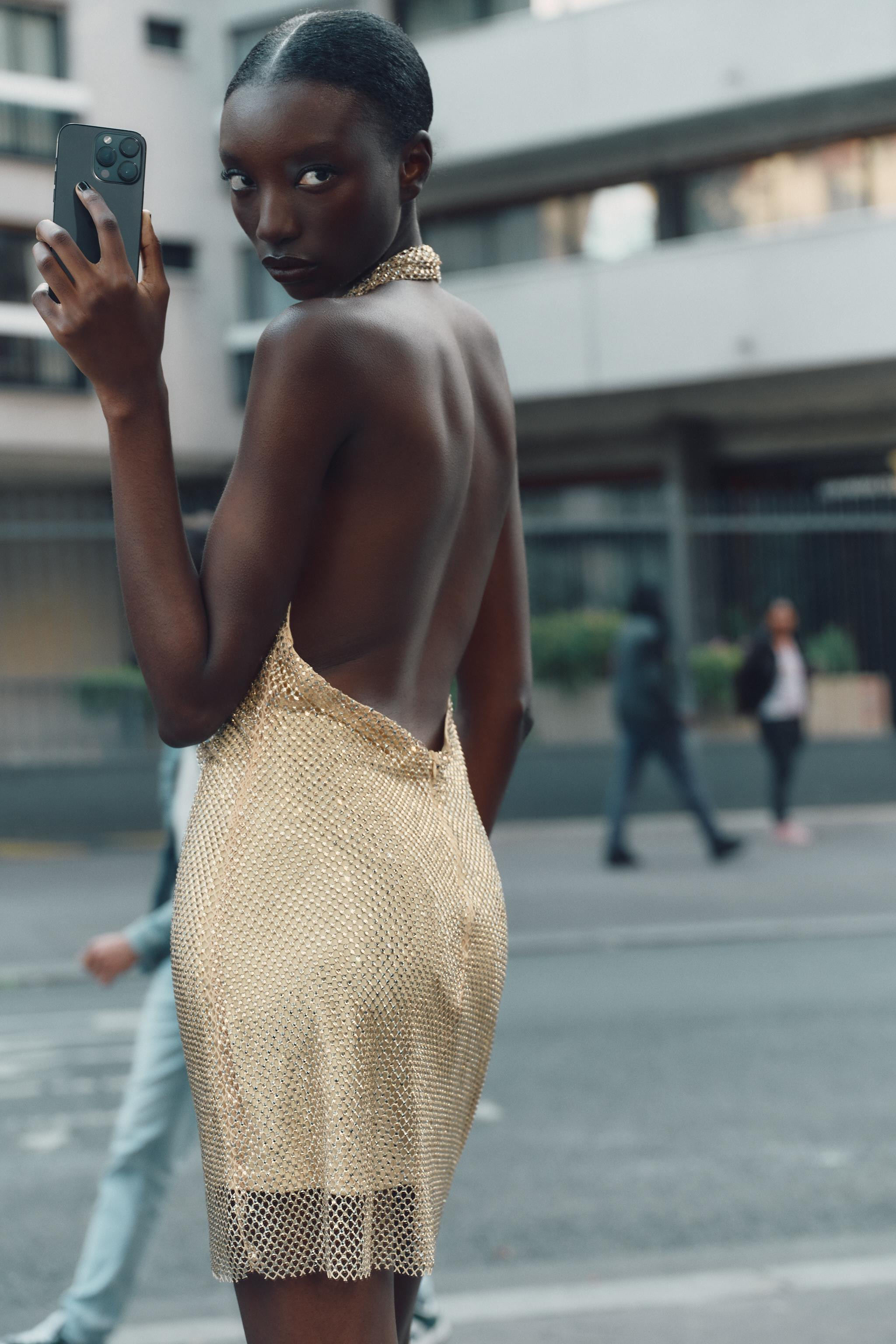 SPARKLY HALTER DRESS | Zara US