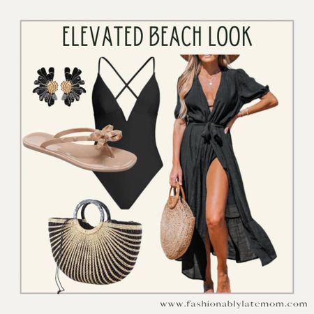 Love this basic look! 
Fashionablylatemom 
CUPSHE Women Open-Front Cover-Up Kimono Short Sleeves Cover Up Dress Casual Summer Longline Hem Cover Ups
CUPSHE Women Swimsuit One Piece Bathing Suit Deep V Neck Crisscross Back Adjustable Strap
KIKISUM Womens Straw Beach Tote Bag Hobo Summer Handwoven Top-handle Bags

#LTKstyletip #LTKswim