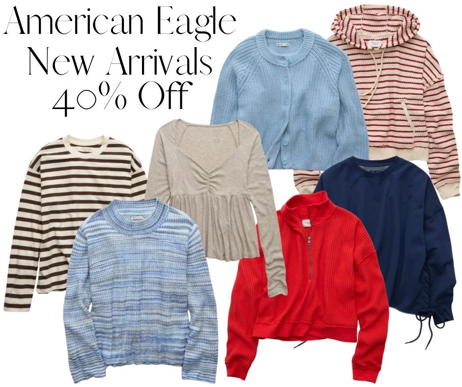 Save 40-60% sitewide at American Eagle!! Includes new arrivals!! Great gift ideas!! 

#LTKSaleAlert #LTKFindsUnder50 #LTKGiftGuide