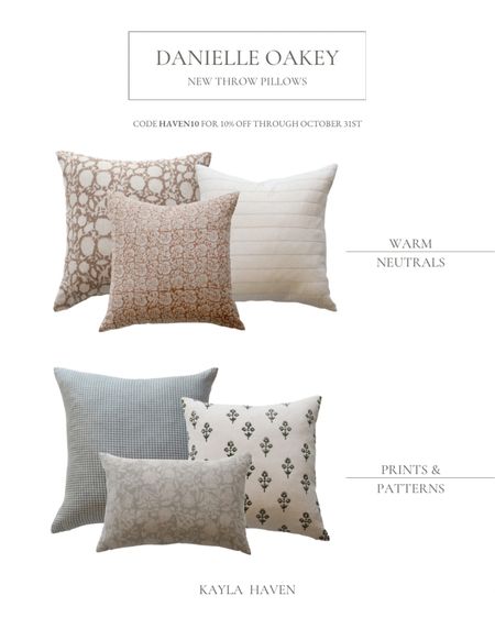 Danielle Oakey Neutral Throw pillow combinations. Love the patterns and colors! Code HAVEN10 for 10% off!

#throwpillows #danielleoakey #neutralhomedecor

#LTKfamily #LTKhome