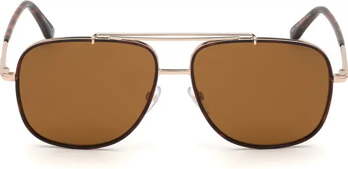 TOM FORD Benton 58mm Aviator Sunglasses | Nordstrom | Nordstrom