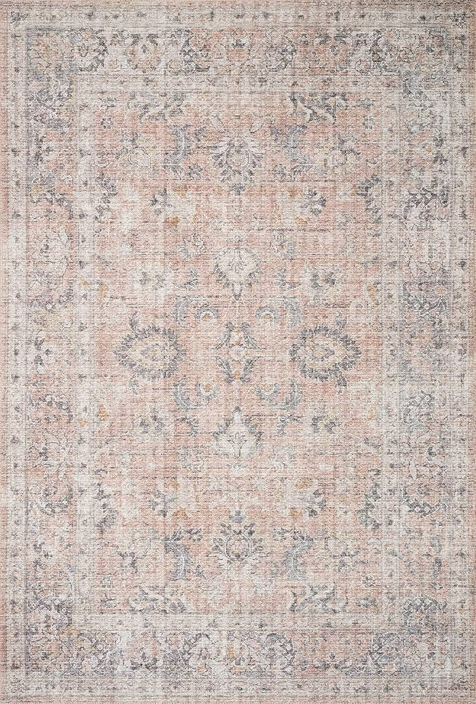 Loloi Skye Collection, SKY-01, Blush / Grey, 7'-6" x 9'-6", .13" Thick, Area Rug, Soft, Durable, ... | Amazon (US)