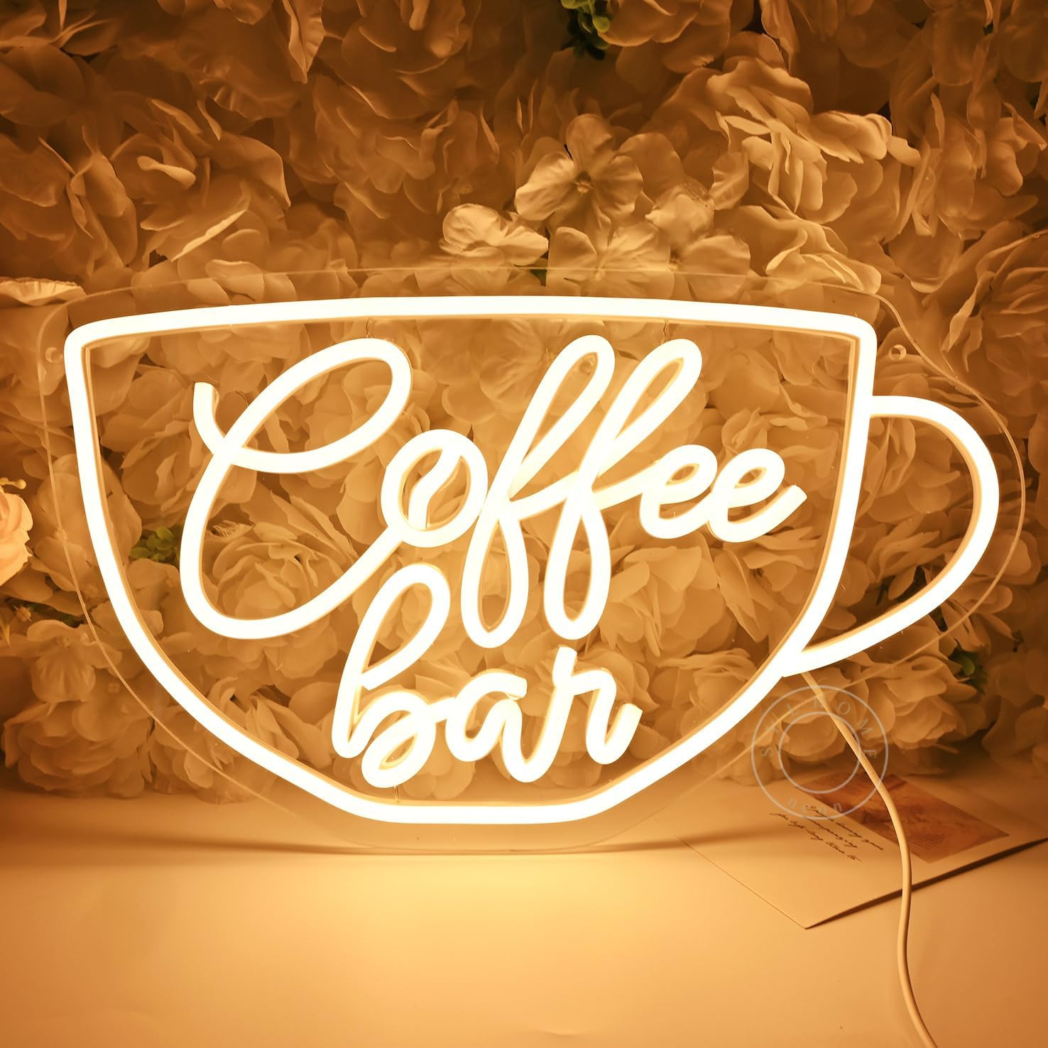SYLHOME Coffee Bar Led Neon Light Sign Business Coffee Shop Cafe Wall Decor | Amazon (US)