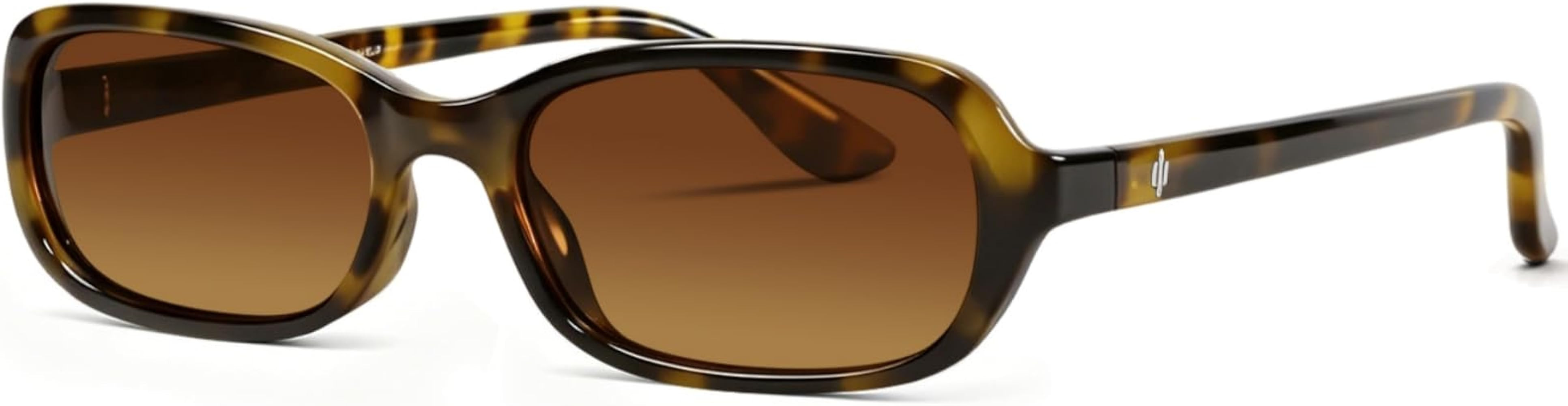 GUVIVI Retro Rectangular Sunglasses for Women 90s Small Narrow Cute Sun Glasses Slim Sleek Sunnie... | Amazon (US)