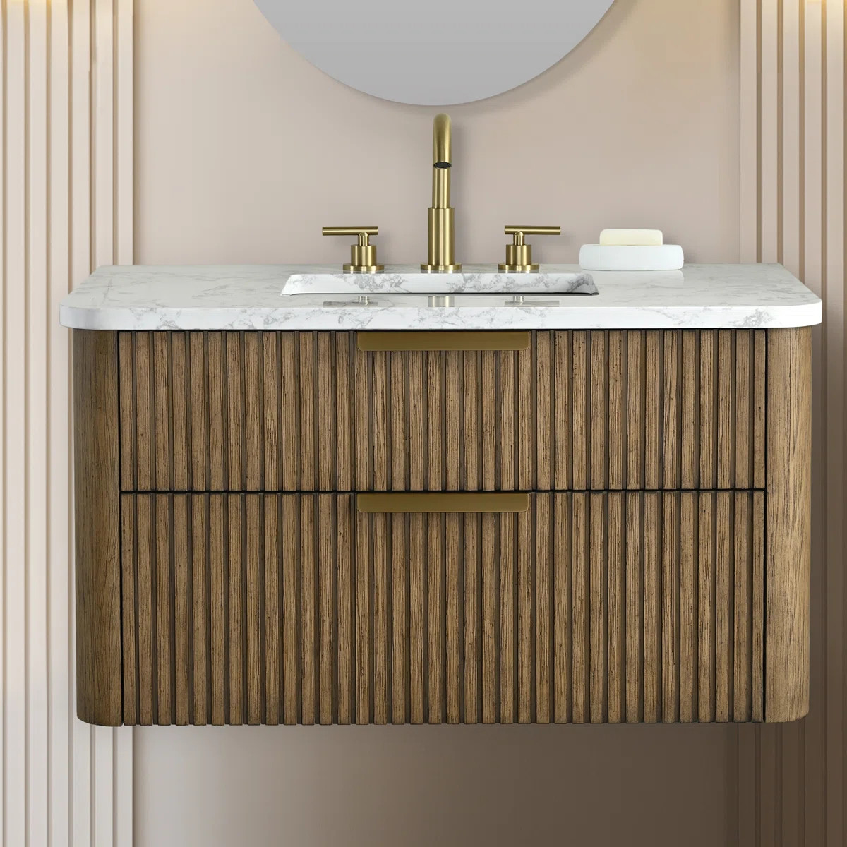Liljan 36'' Wall-Mounted Single Bathroom Vanity | Wayfair North America