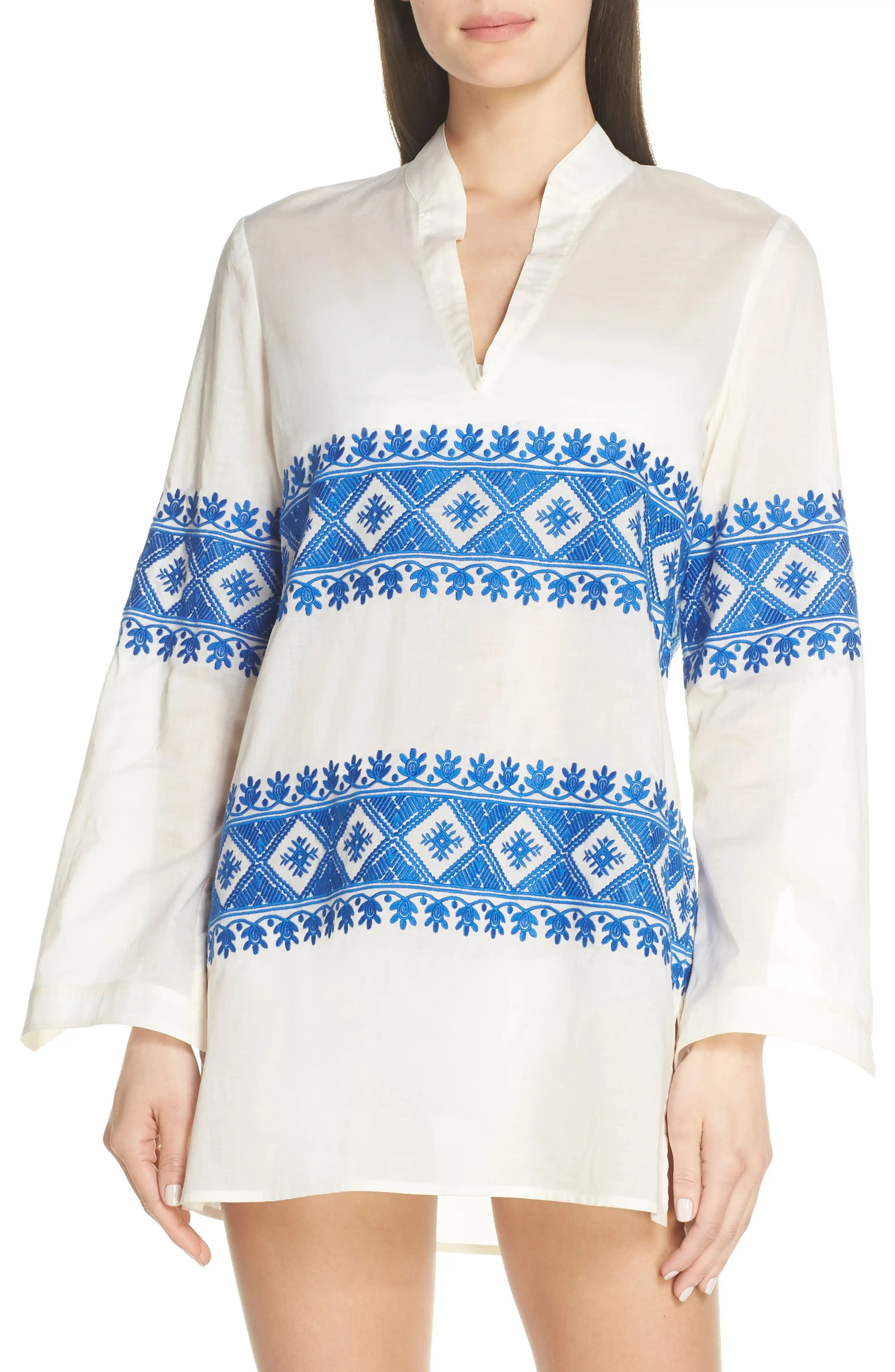 Stephanie Embroidered Cover-Up TunicTORY BURCH | Nordstrom