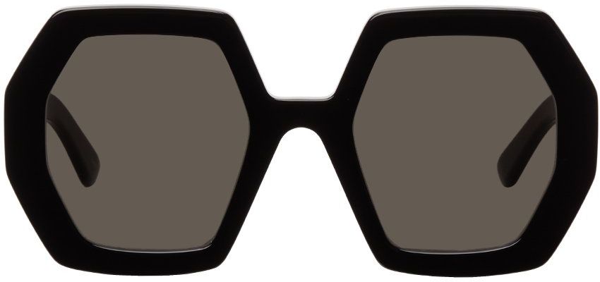 Black Hexagonal Sunglasses | SSENSE