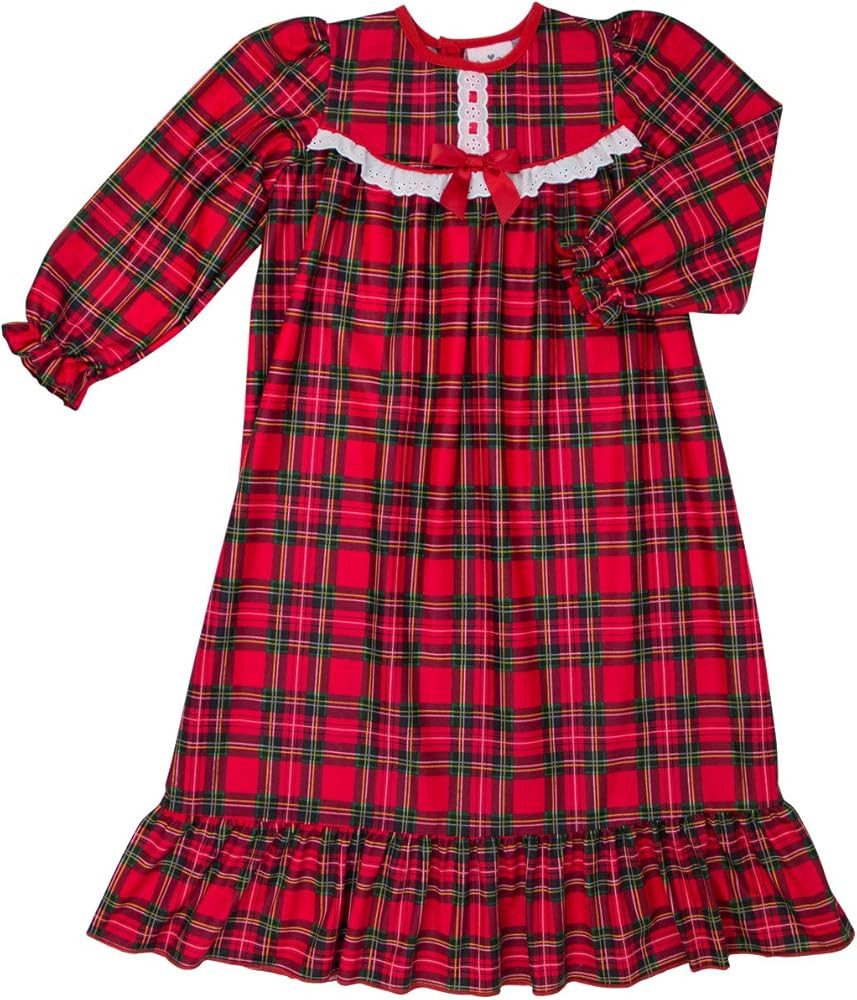 Holiday Traditional Red Plaid Long Sleeve Gown | Amazon (US)