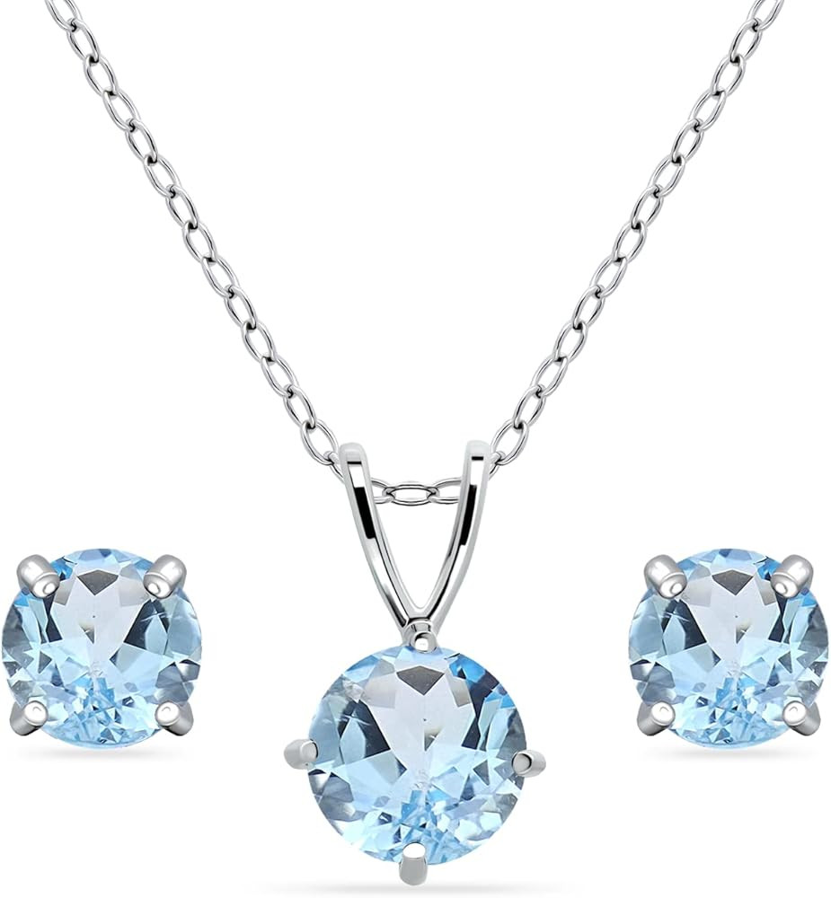 Jewelry Sets for Women, Necklace and Earring Sets for Women, Birthstone Jewelry, Genuine or Synth... | Amazon (US)