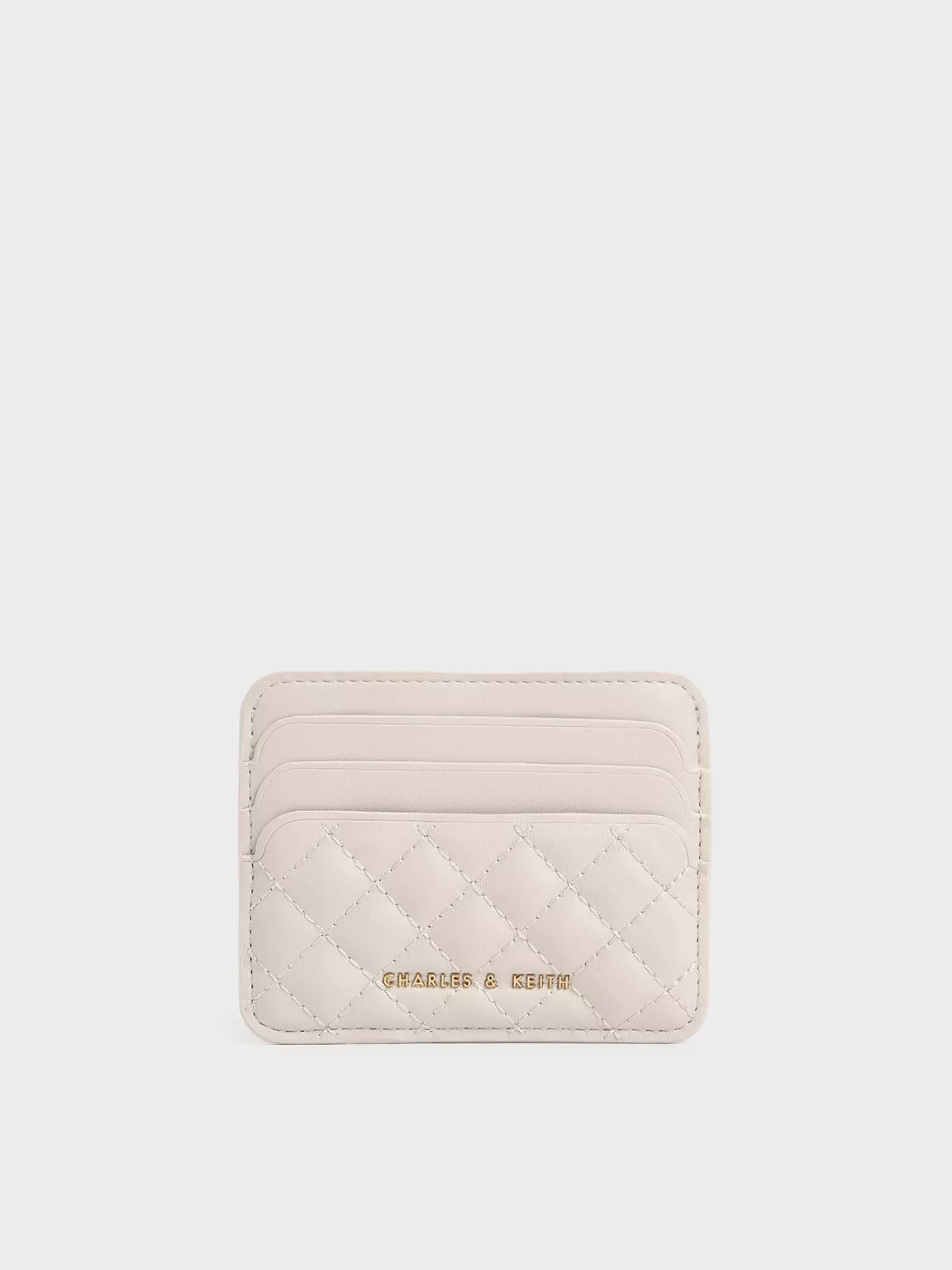 Charles & Keith Women's Cleo Quilted Card Holder