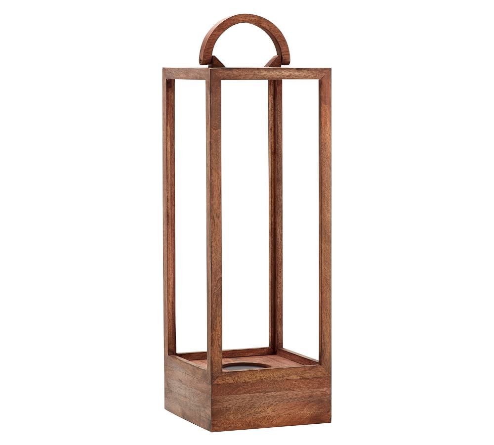 Decker Mango Wood Laterns - Brown | Pottery Barn (US)