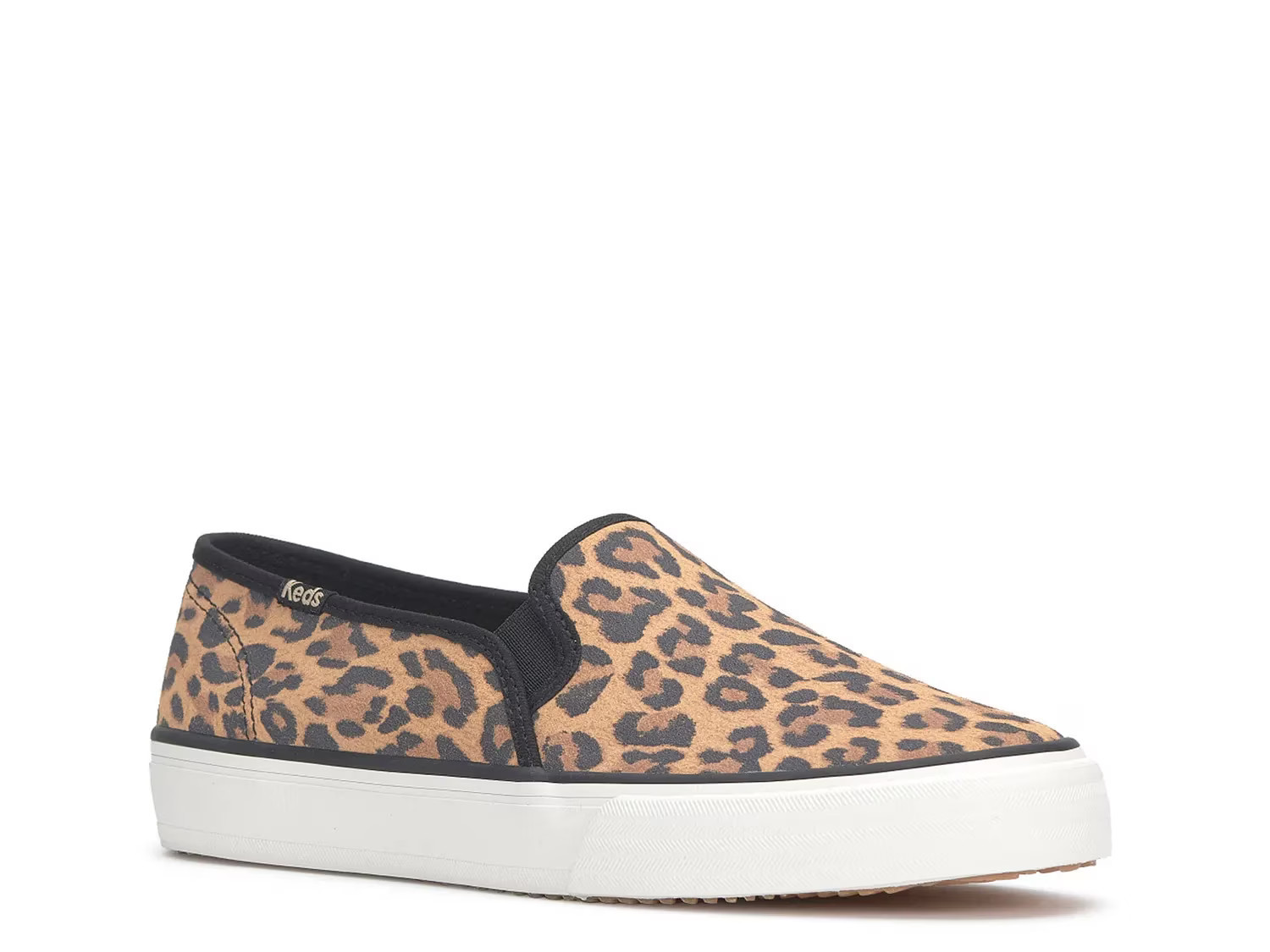 Keds Double Decker SlipOn Sneaker | Women's | Brown Leopard Print Suede | Size 9.5 | Sneakers | DSW