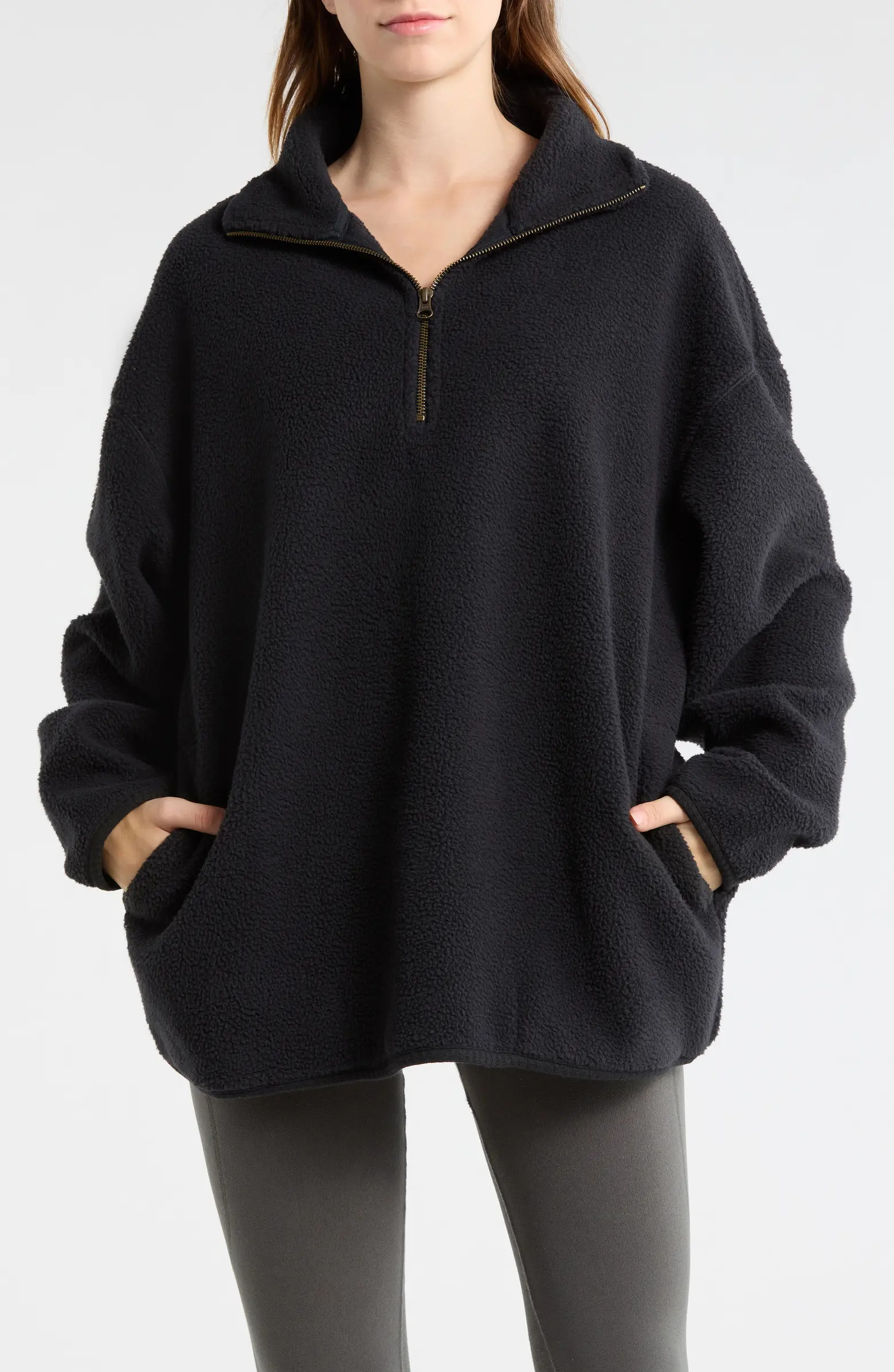 Free People Coco Faux Shearling Pullover Sweatshirt | Nordstromrack | Nordstrom Rack