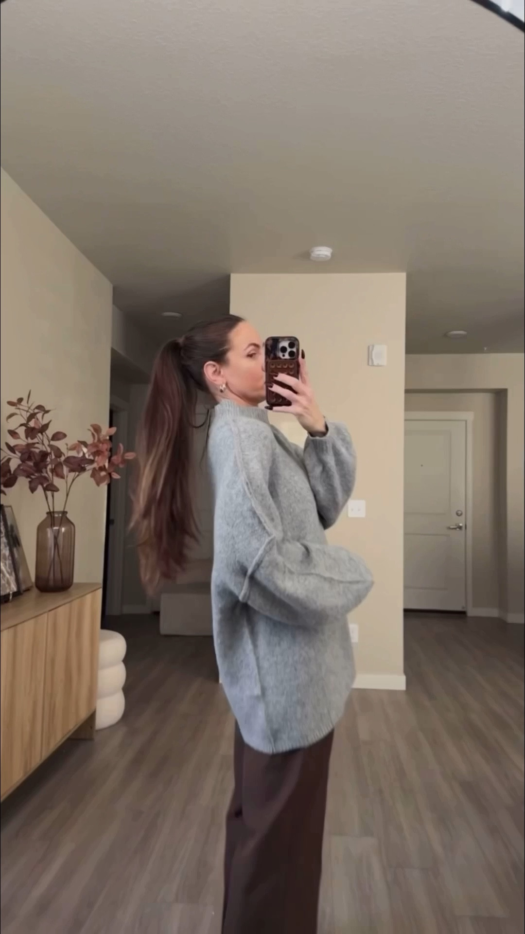 number one trending sweater on amazon right now!!

cozy sweater.  wearing medium.  no need to size up.  it's very oversized. 