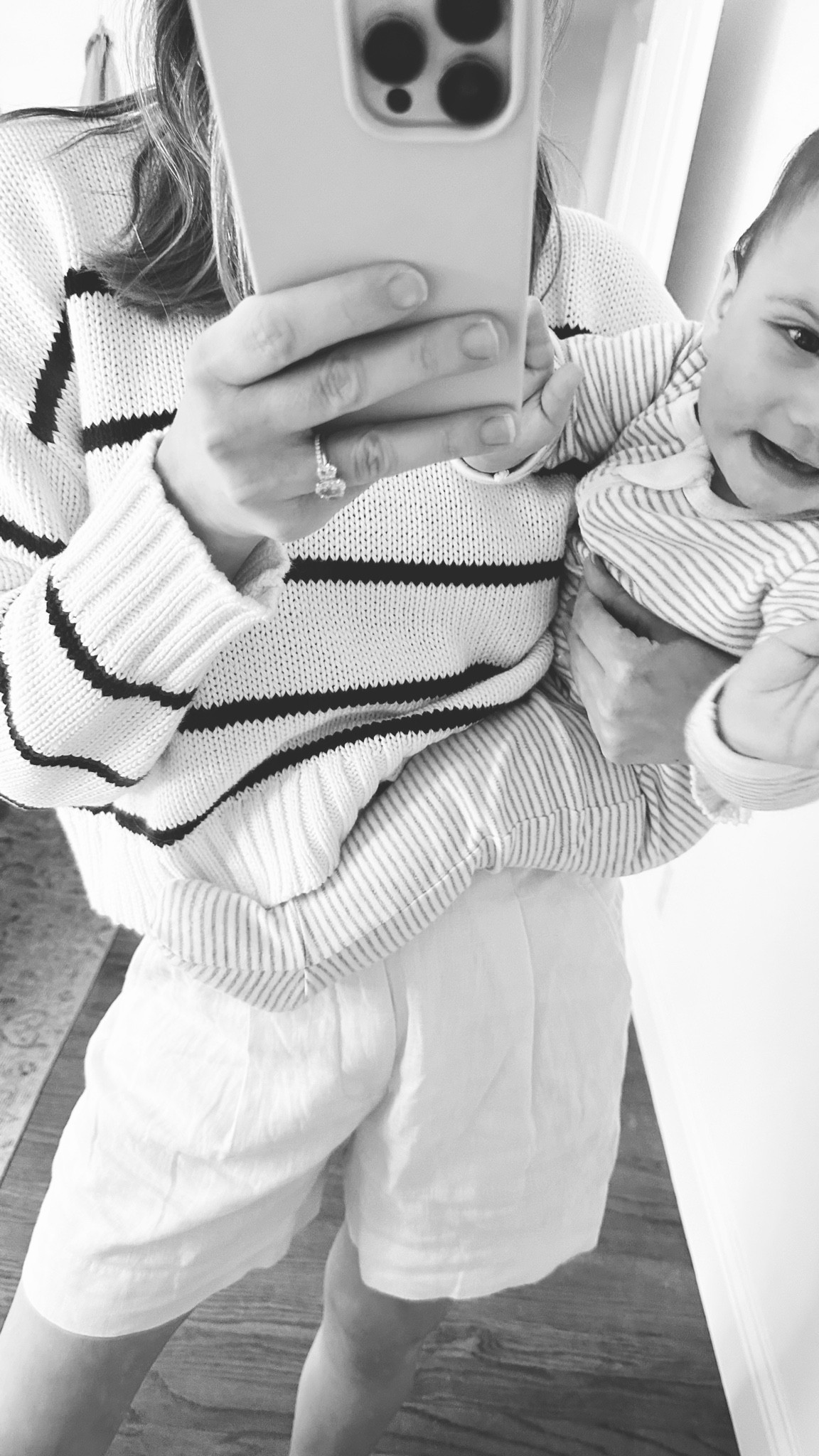 Outfit repeater 〰️ striped sweater and linen shorts. Love these shorts and true to size! 

Summer outfit, classic style, minimal outfits, mom outfit

#LTKstyletip #LTKFind #LTKunder100