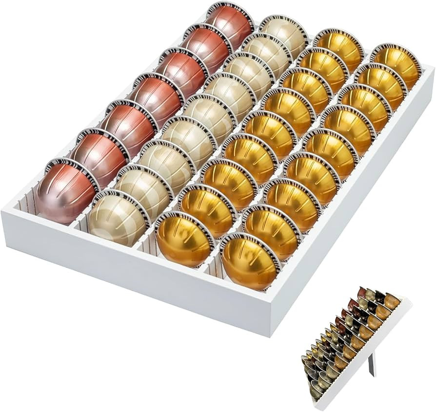 Bamboo Coffee Pod Storage Holder for Drawer Coffee Pods Organizer for Counter, Compatible with Ca... | Amazon (US)