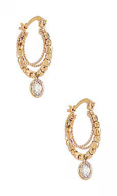 Ettika Embellished Hoop Earrings in Gold from Revolve.com | Revolve Clothing (Global)