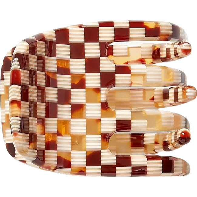 MACHETE | Mini Claw Hair Clip, Tortoise Checker (Brown, One Size) | Maisonette | Maisonette