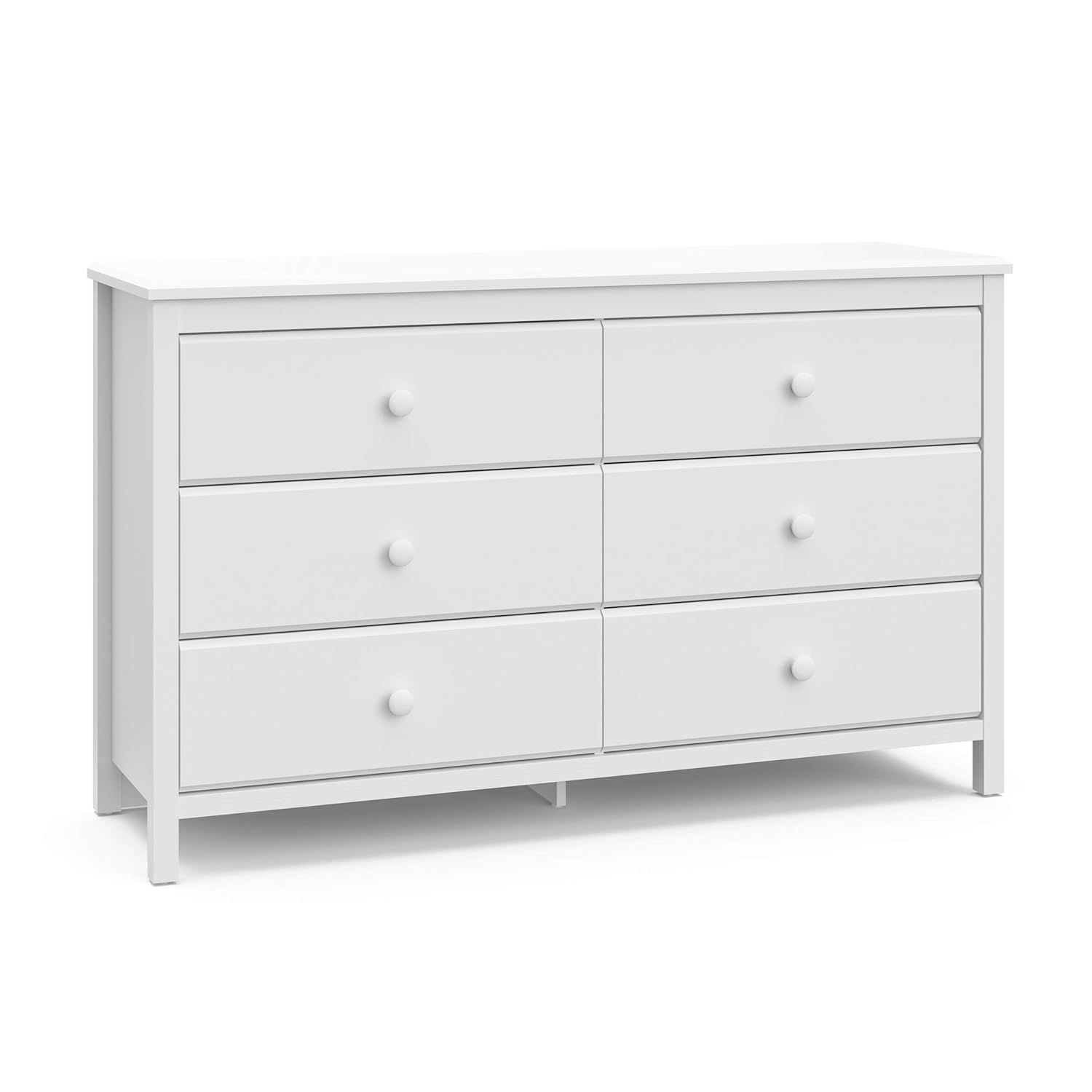 Storkcaft Alpine 6 Drawer Dresser (White) – Stylish Storage Dresser Chest for Bedroom, 6 Spacio... | Amazon (US)