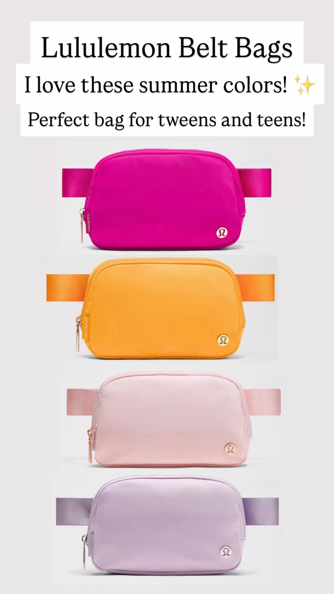 Lululemon belt bags are great for the summer

#LTKootd