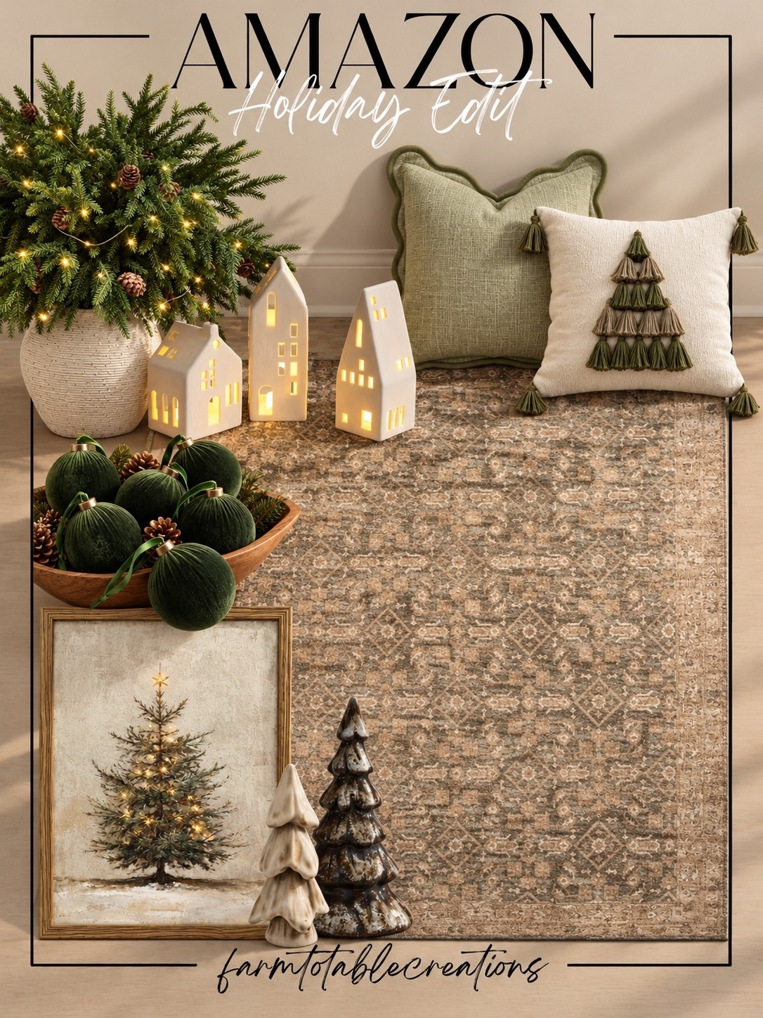 The Amazon Holiday Home Edit 🎄🤎

Creating a cozy, collected home for the holidays starts with the prettiest little details! From warm glowing ceramic houses and timeless Christmas greenery to rich olive green accents, festive pillows, and beautiful vintage-inspired textures, these Amazon finds bring so much warmth and character to your space. Perfect for creating that cozy, designer-inspired Christmas look!

#LTKHome #LTKHoliday #AmazonHome #AmazonChristmas #ChristmasDecor #HolidayHomeDecor #NeutralChristmasDecor #CozyChristmas #ChristmasHomeInspo #HolidayDecorFinds
