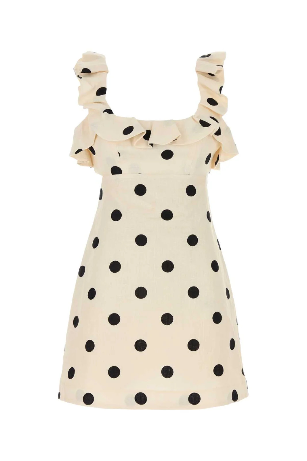 Zimmermann Crush Frill Ruffled Mini Dress | Cettire Global
