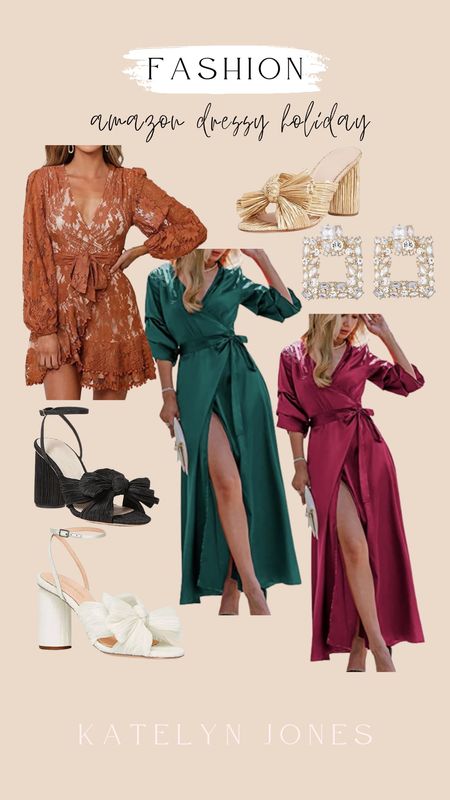 fashion finds / fancy holiday event looks / evening dresses / amazon finds / amazon style / amazon dress / amazon heels / amazon earrings / amazon outfit / amazon essentials / amazon favorites / gold heels / black heels / white heels 

#LTKSeasonal #LTKstyletip #LTKHoliday