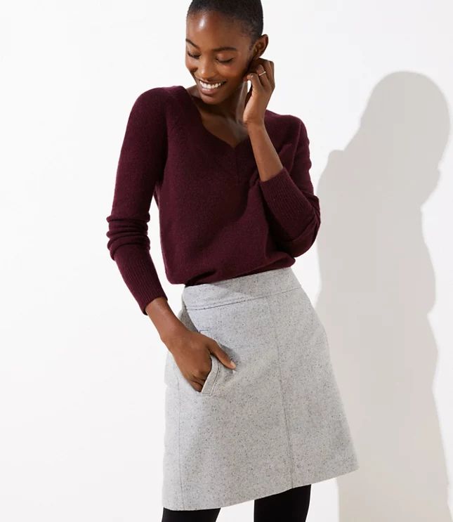 Speckled Pocket Shift Skirt | LOFT | LOFT