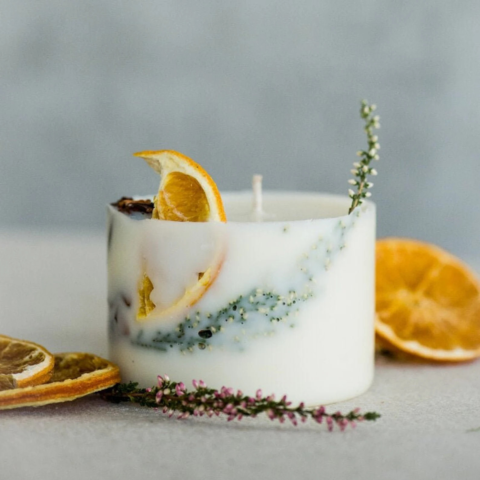 Christmas Candle, Soy Wax Candle, Cinnamon Scented Candle, Festive Orange Scent, Winter Holiday C... | Etsy (US)