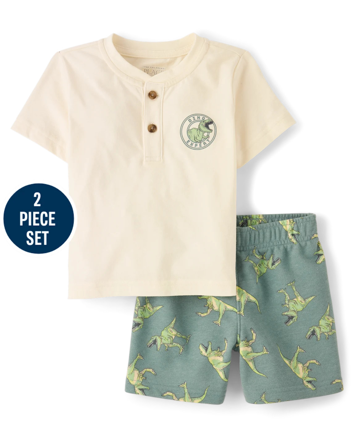 Baby And Toddler Boys Dino 2-Piece Outfit Set - green | The Children's Place