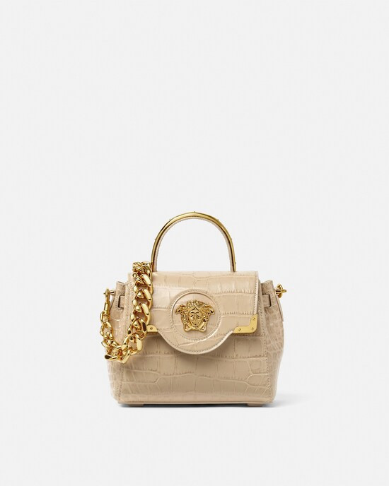 Croc-Effect La Medusa Small Handbag | Versace (US)