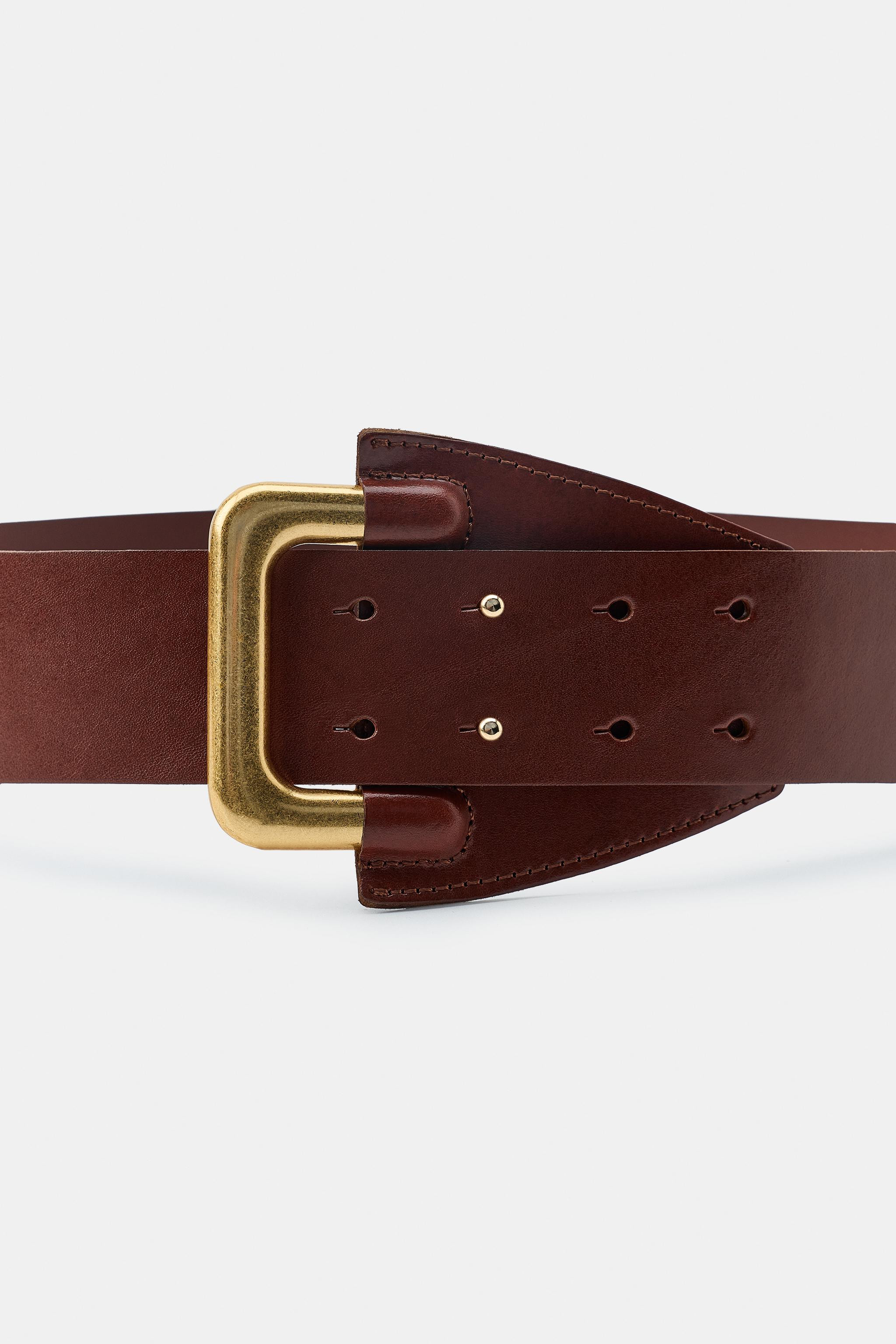100% LEATHER PIN BUCKLE BELT | Zara Canada