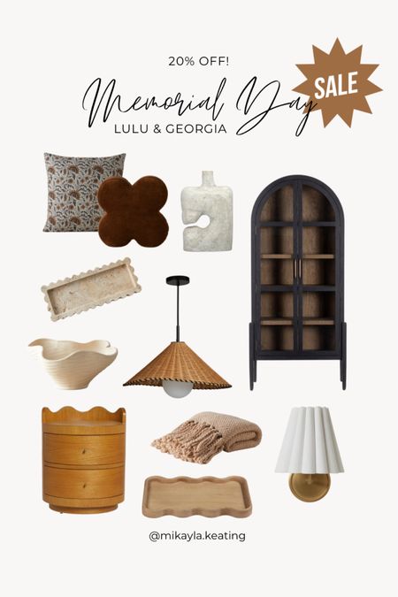 Memorial Day Lulu and Georgia Sale 20% off favorites! 

Arch cabinet, lamp, Sconce, coffee table, nightstand, home accents, throw pillows, throw blanket, tray

#LTKSaleAlert #LTKHome