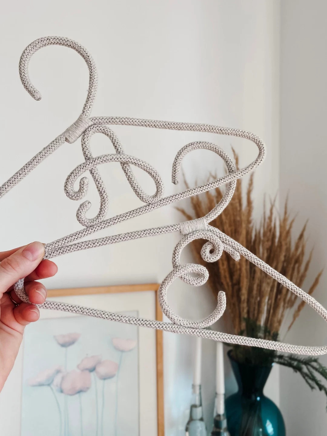 Macrame Personalized Hangers for Montessori Clothing Rack. Baby Dress Hanger. Decorative Clothes ... | Etsy (US)