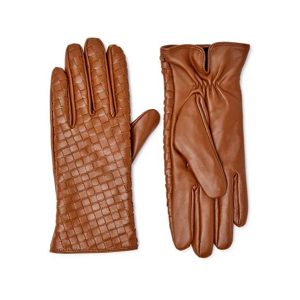 Scoop Women’s Leather Basketweave Gloves - Walmart.com | Walmart (US)